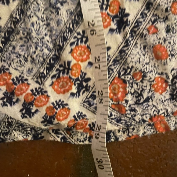 BOCA BAY ABOVE MIDI SKIRT SIZE L Navy Orange Boho - Picture 8 of 10